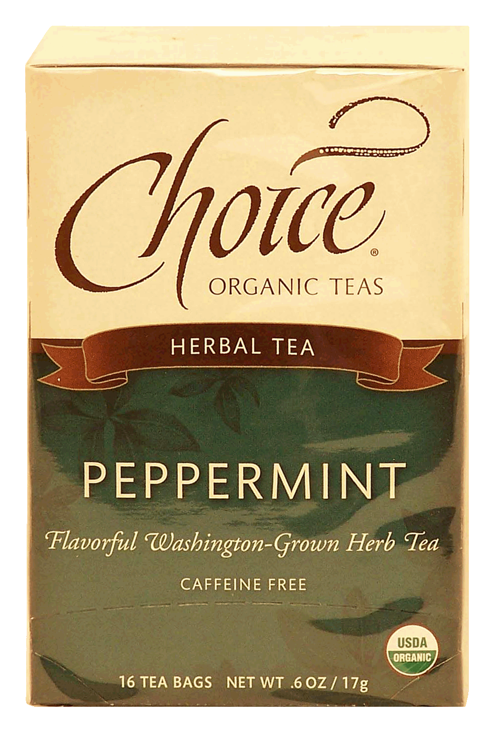 Choice  peppermint organic herbal tea, caffeine free, 16-bags Full-Size Picture